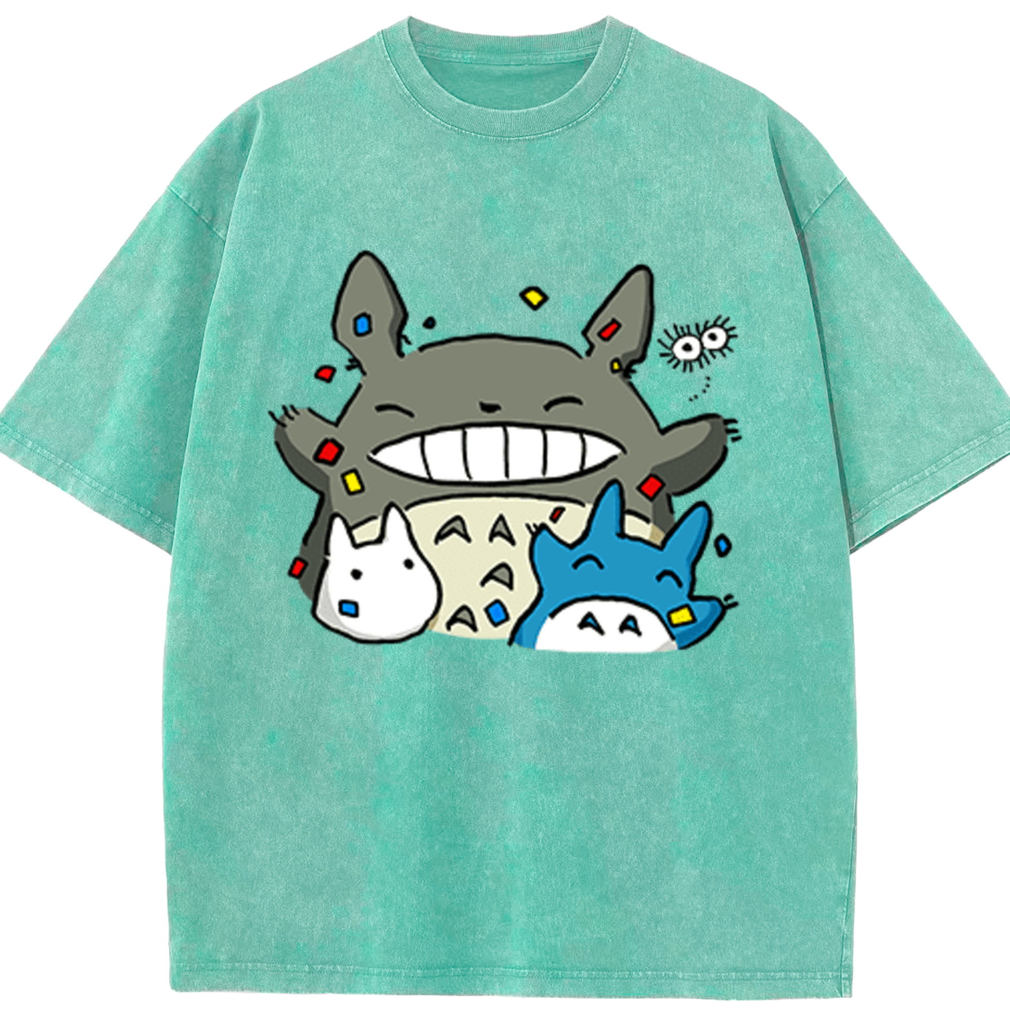 （画像用） となりのトトロ 草壁メイ 草壁サツキ My Neighbor Totoro Satsuki Kusakabe Mei Kusakabe 綿100% ヴィンテージ風 半袖Tシャツ（フロントプリント）